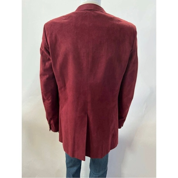 Vintage Kingsridge Mens Two Button Blazer Jacket Red Pocket Single Breasted; - Picture 2 of 7